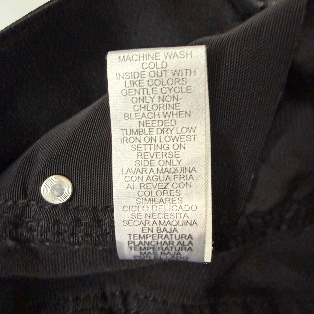 Democracy Jeans Womens 8 Black Bootcut Stretch Ab Solution Tummy Control 32x33 - Picture 9 of 16